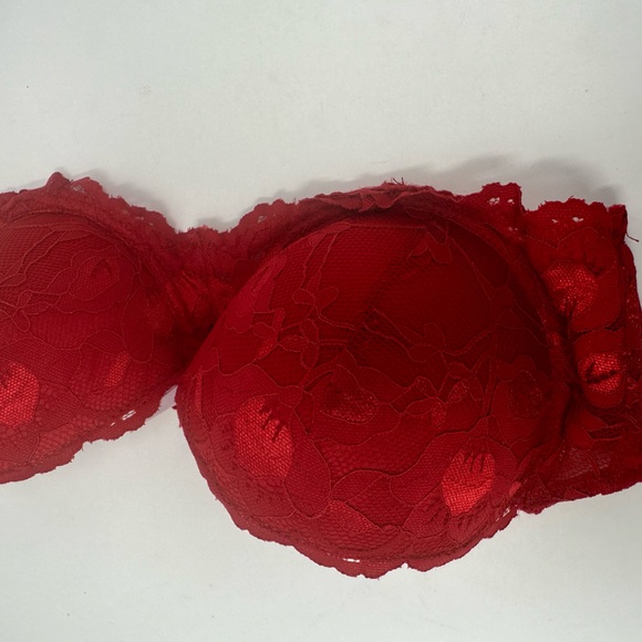 Strapless Red Padded Bra 36C - Picture 7 of 8